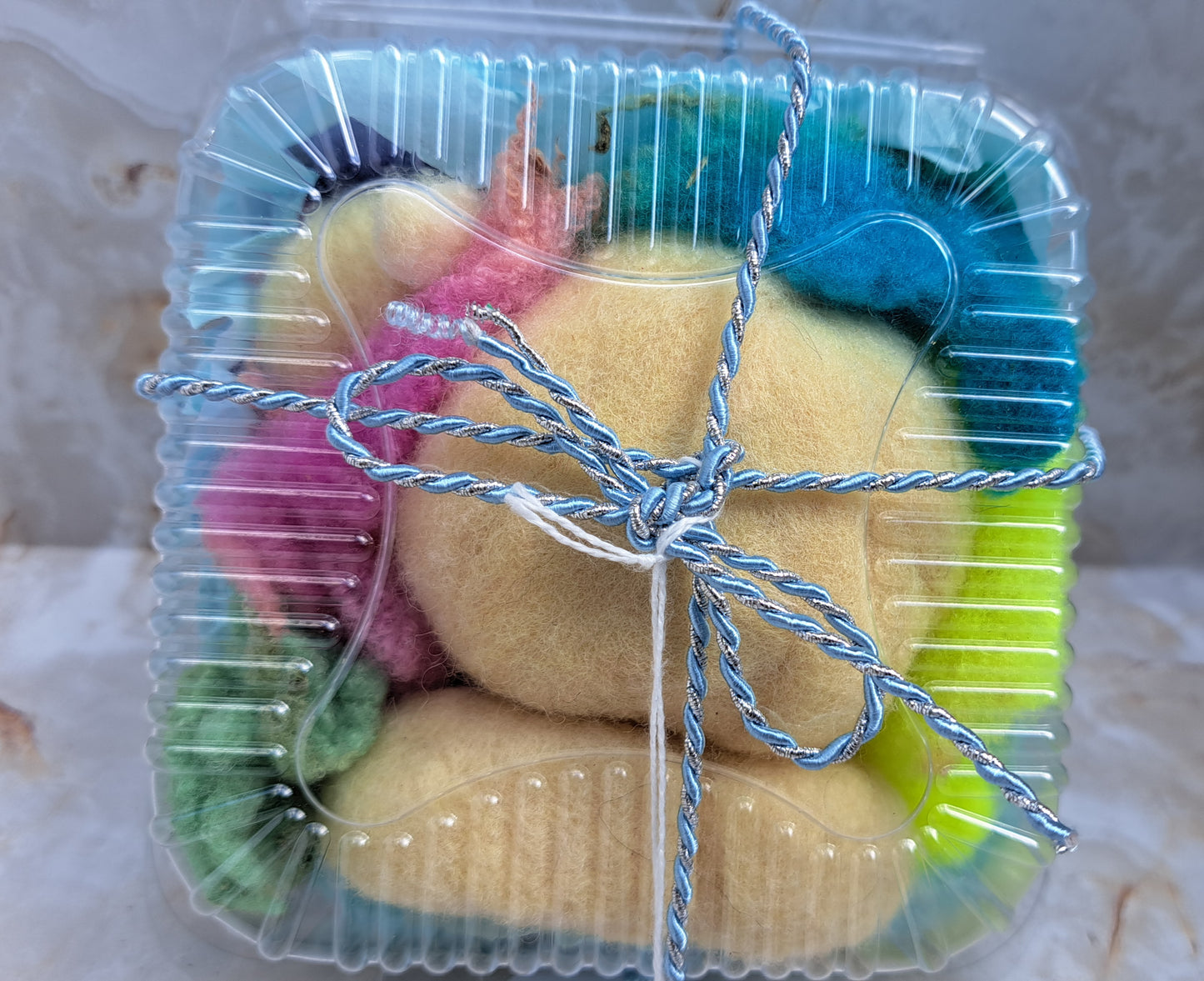 Beginner Sheep Felting Kit -- Rainbow
