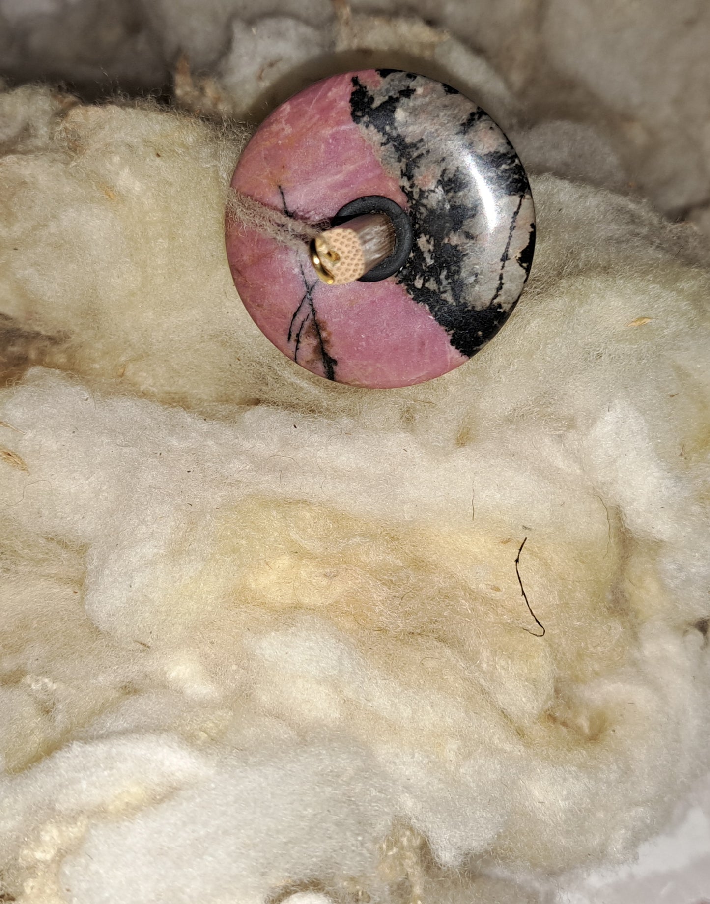 KK Stone Sister Rhodonite top whorl