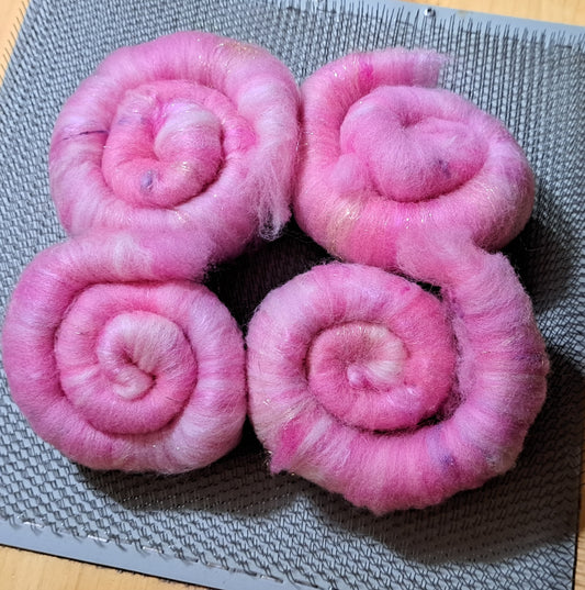 Sugared Petals -- 1 ounce rolags