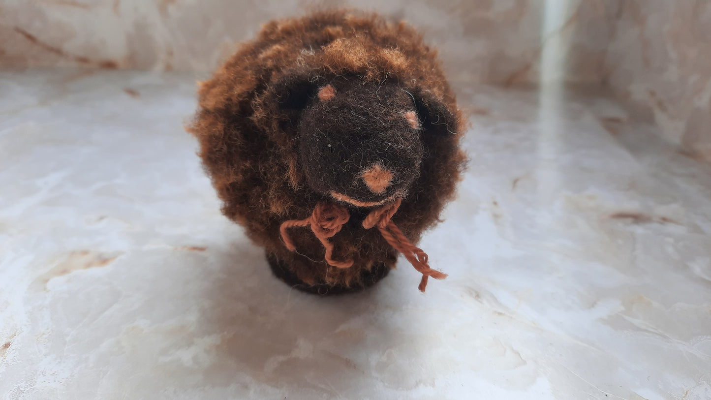 Felted Sheep -- Black