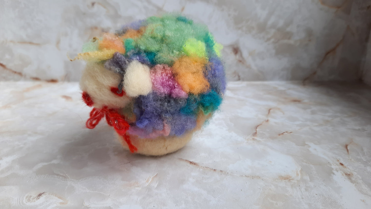 Felted Sheep -- Rainbow