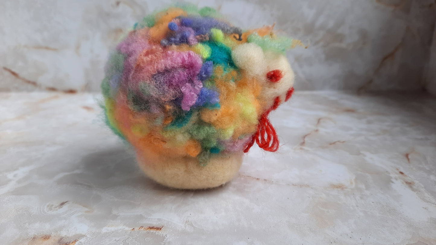 Felted Sheep -- Rainbow