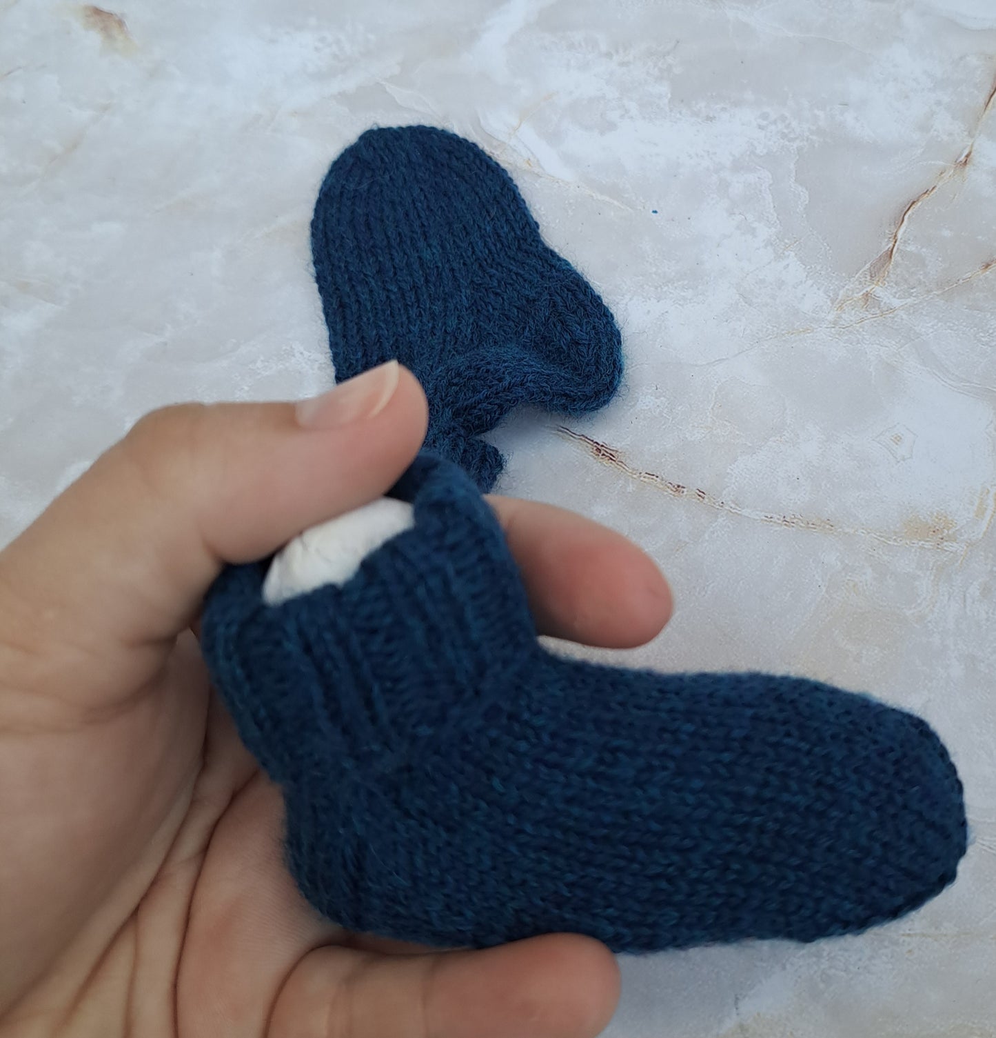 Hand Knit Baby Socks (newborn to 3 months) -- Soft, Cozy, and Machine Washable